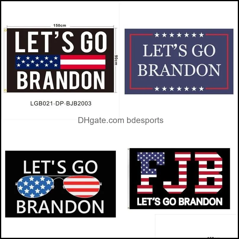 2024 lets go brandon trump election flag double sided presidential flag 150x90cm 5204 q2