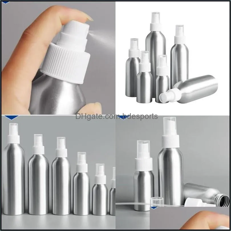 aluminium spray atomiser bottle metal empty bottles fine mist pump atomizer cosmetic container 30ml 50ml 100ml 150 ml 250ml 500m 96 j2