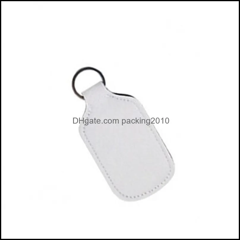 white sublimation blanks bottle cover phreatic material 30ml subpackage bottles sleeve liquid soap wrapping key chain 1 6ny l2