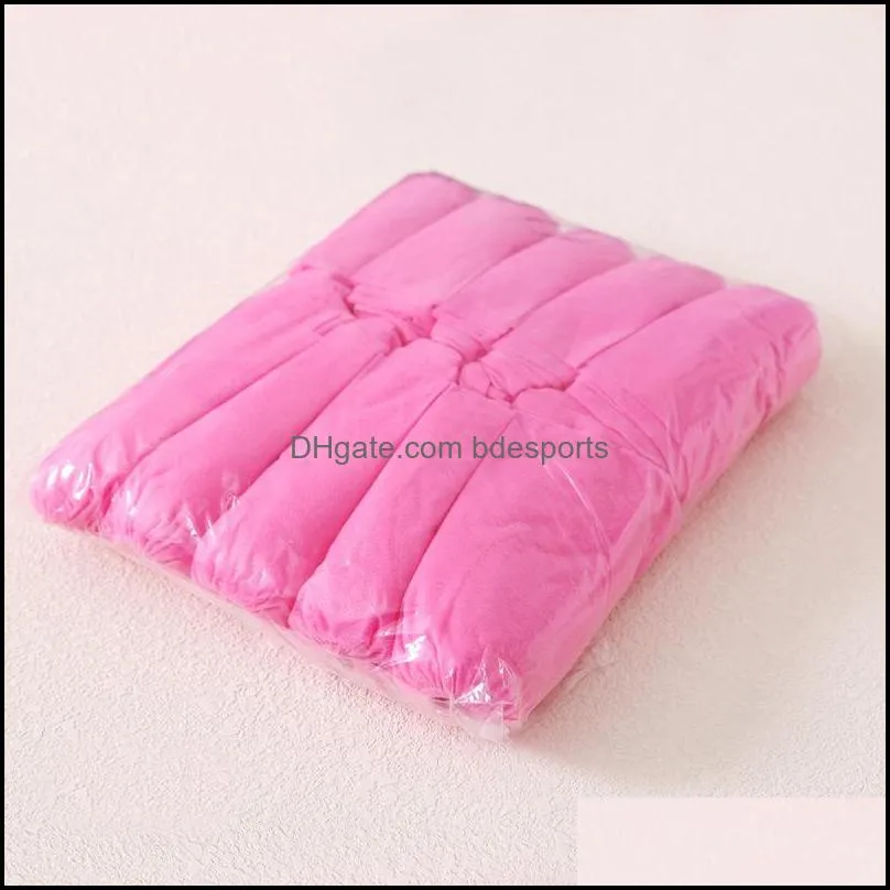 disposable shoes cover dustproof nonwoven elastic bands home foot cover nonslip thicken disposable shoes covers 2081 v2