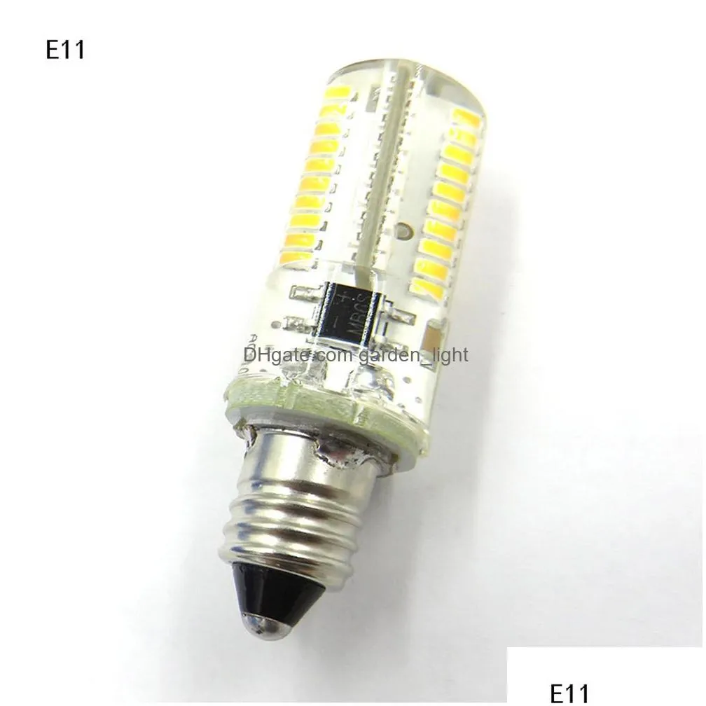 dimming led mini bulb crystal clear silicone corn light 3014 smd 80 led ac220v / ac110v for chandelier crystal light e14 g9 g4