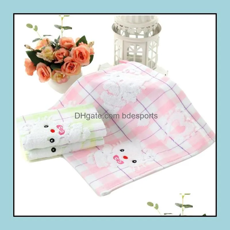 baby born cartoon towels print cotton towels soft comfortable infant doublelayer kerchief square towel with hooks