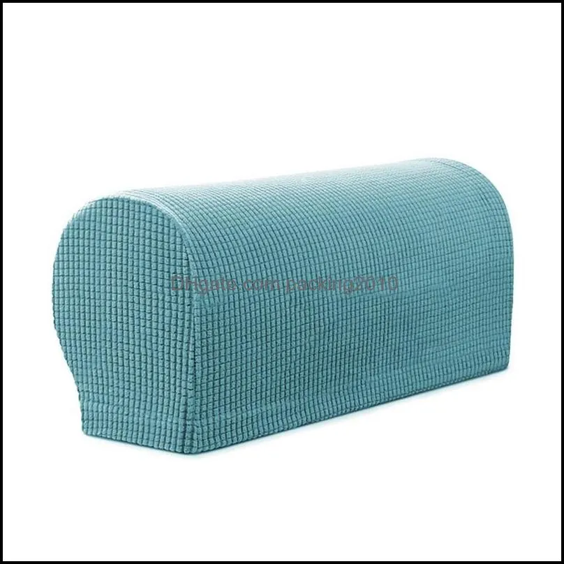 solid color sofa handrail cover check pattern elastic force thickening covers non slip stain resistant sleeve home decor 9 9yy f2