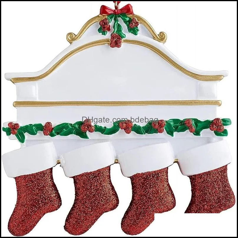 christmas resin socks ornaments tree pendant xmas home and outdoor decorations diy family sock pendants 4 95yj h1