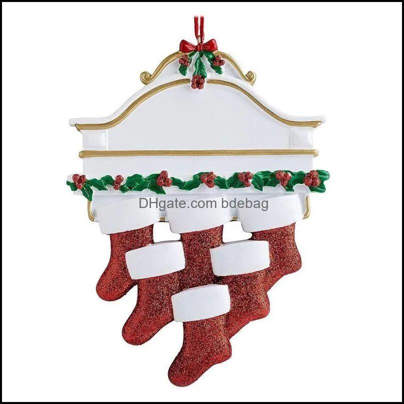 christmas resin socks ornaments tree pendant xmas home and outdoor decorations diy family sock pendants 4 95yj h1