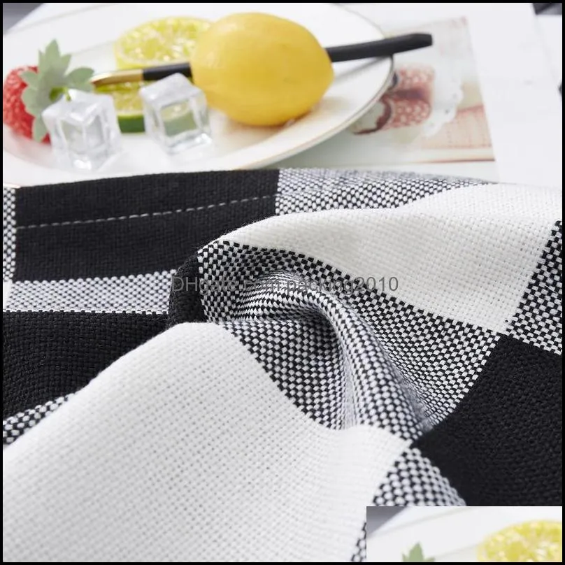 square linen nonwoven pillow case multi colours plaid yarn dyed cushion cover home throw pillows backing block 7 5nt l2