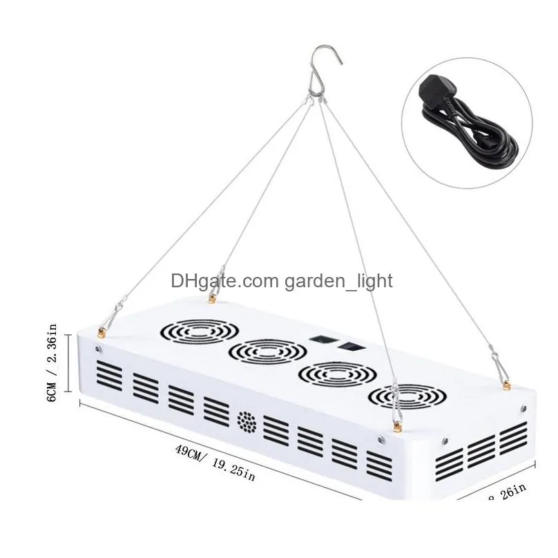 2000w double chip led grow full spectrum lights red blue uv ir for indoor plant and flower high quality