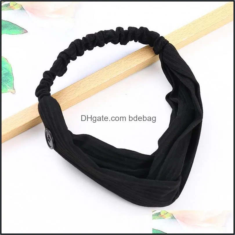 sports face mask hairbands with button knit solid color ear protect headbands gym yoga hair band for women hairs accessories 1 8fb e19