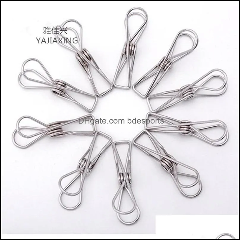 stainless steel clothes clips socks p os hang rack parts portable clothing clips stainless steel pegs 85 p2