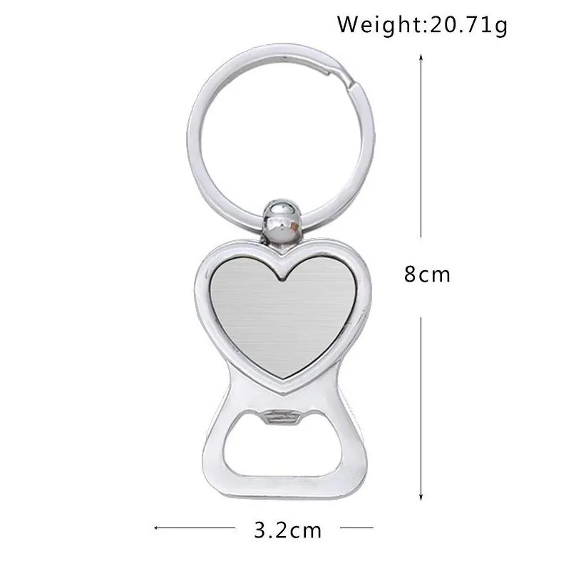 hooks rails 20 pcs blank keychain sublimation metal bottle opener key ring heat transfer keychain 121 d3