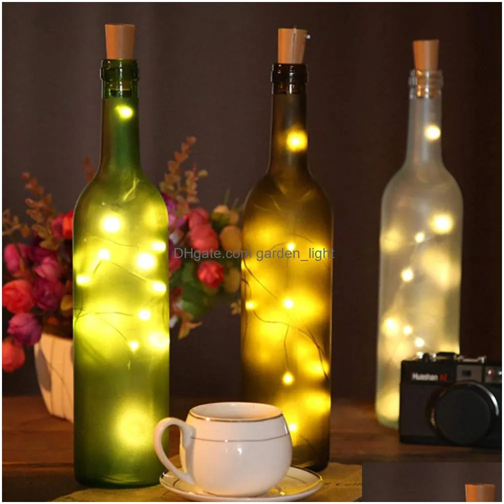 bottle lights cork shaped mini string lights wine bottle fairy strip battery operated starry lights for diy christmas wedding party