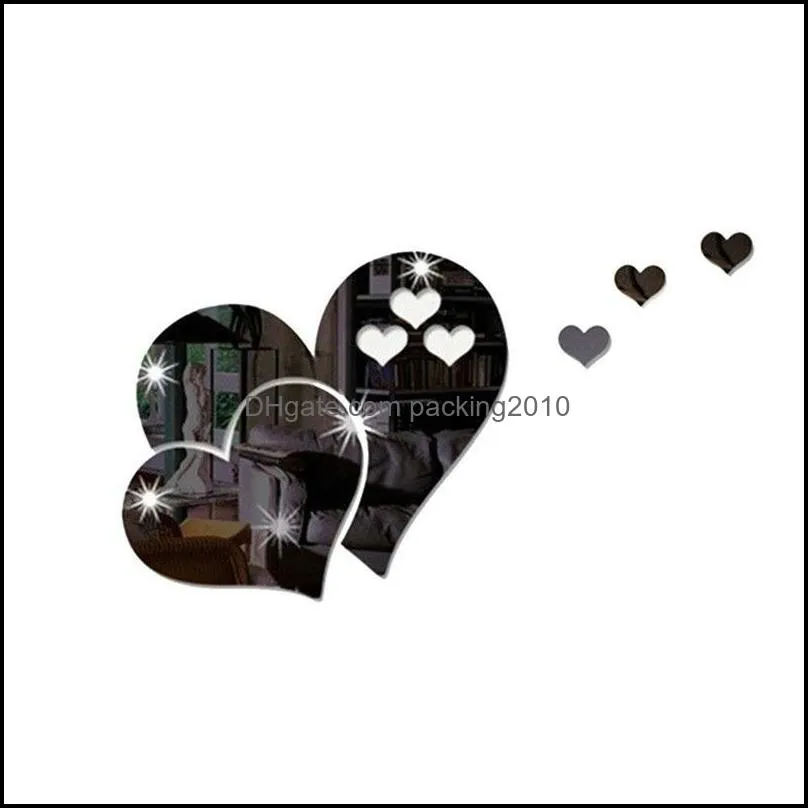 love heart shaped wall sticker 3d home furnishing art decorate stickers diy room decor valentine day 2 2cr l2