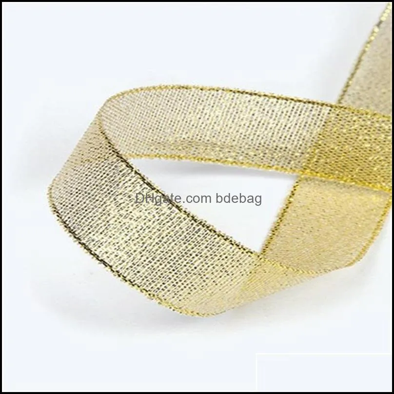 coloured silk ribbon diy decorative gold plated silver bow braid gift cake simplicity box packaging sash christmas 3 8yy k2