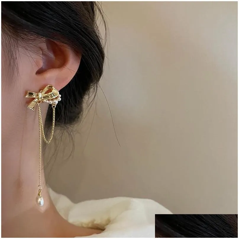 long tassel butterfly dangle earrings silver color fashion hanging women earring jewelry girls gift 160 d3