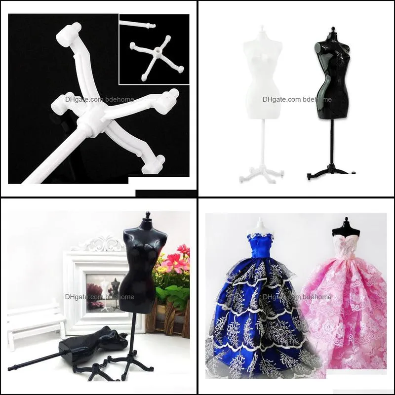 4pcs2 blackadd2 whitefemale mannequin for doll/monster/bjd clothes diy display birthday gift f1nky