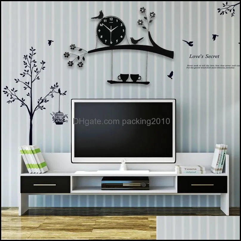 digital wall clocks modern design kitchen large clock walls watch living room decoration farmhouse with stickers 372 r2