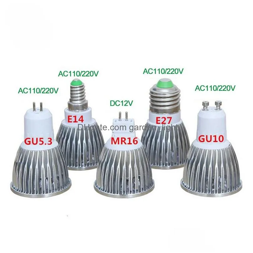 cob led spotlight 9w 12w 15w led lights e27 e14 gu10 gu5.3 ac85265v mr16 dc12v cob led bulbs