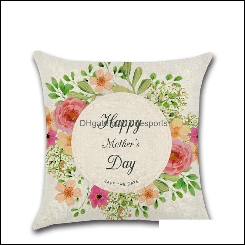 45x45cm mothers day 15 styles pillow case linen letter square car cushion cover home furnishing textiles 4 8khe1
