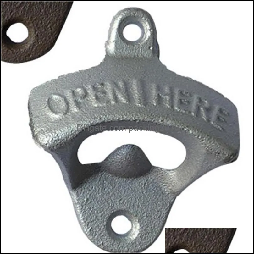 wall mounted bottle opener open here cast iron beer originality strong durable home furnishing bottles openers retro 2 5lj f2