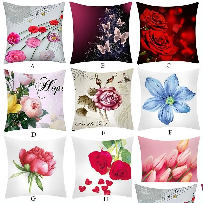 automotive pillow case christmas decoration use sofa pillows cover peach skin velvet flower butterfly cushion covers fashion 4my l1