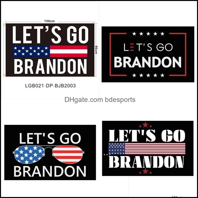 2024 lets go brandon trump election flag double sided presidential flags 150x90cm 5202 q2