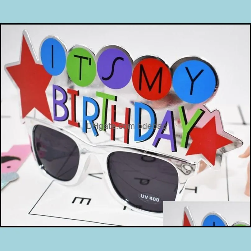 its my birthday sunglasses banquet decorate creative funny glasses silvery masquerade ball prop novelty event party supplies 9sf ii