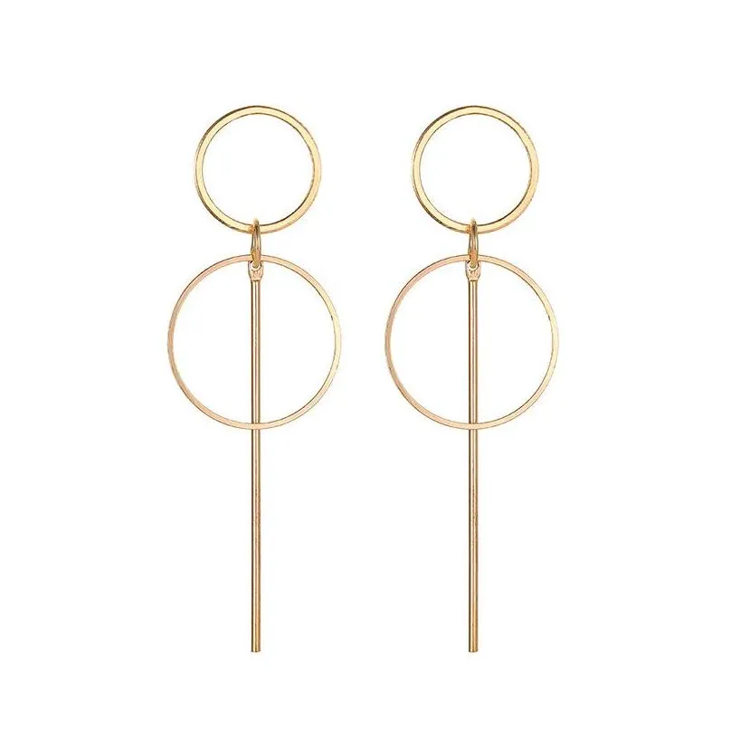 twist metal dangle earrings for women hollow geometric statement gold color earrings personality unusual earrings trend brincos 97 d3