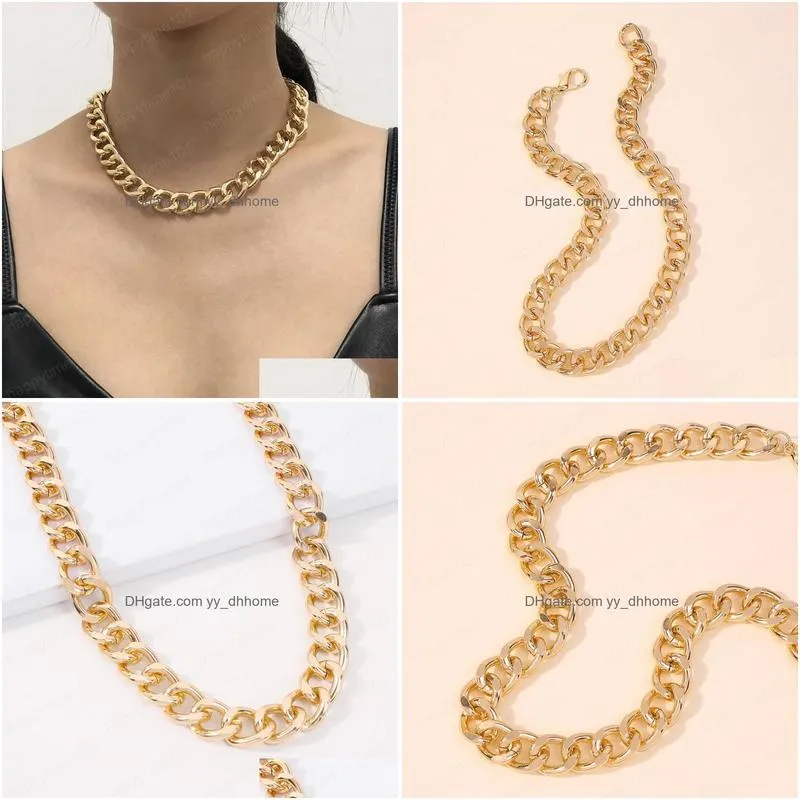 thick chain necklace for women vintage choker chain necklace fashion jewelry wholesale