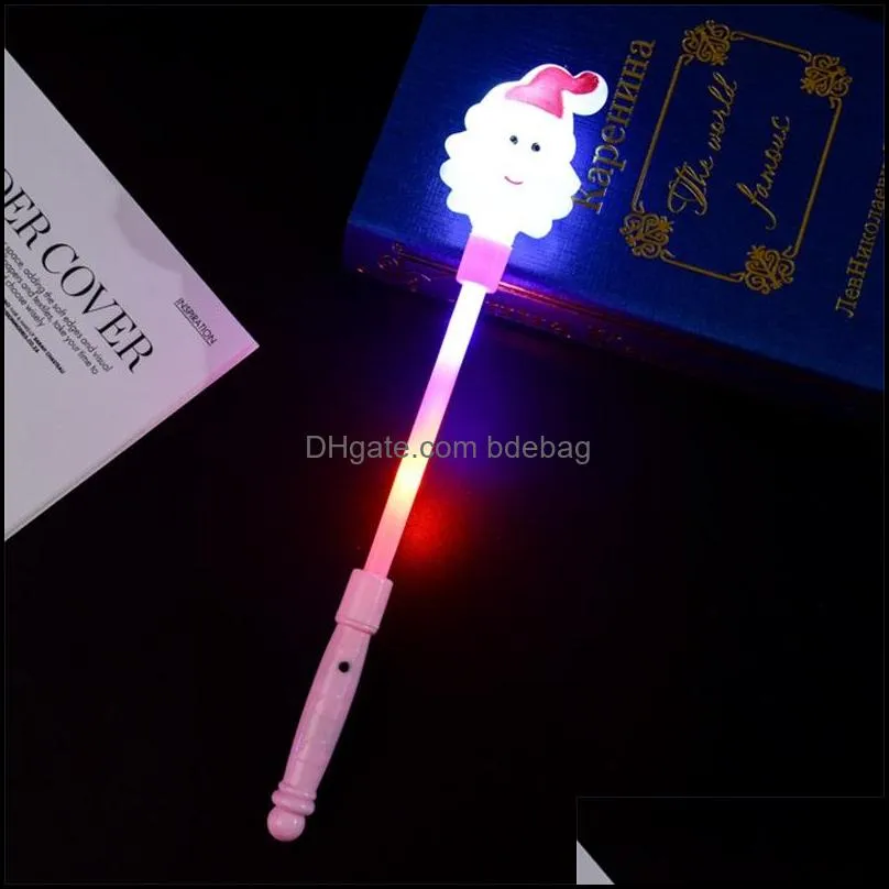 christmas glow stick snowman glitter sticks old man head magic fairy childrens toy activity supplies kid gift 1053 b3