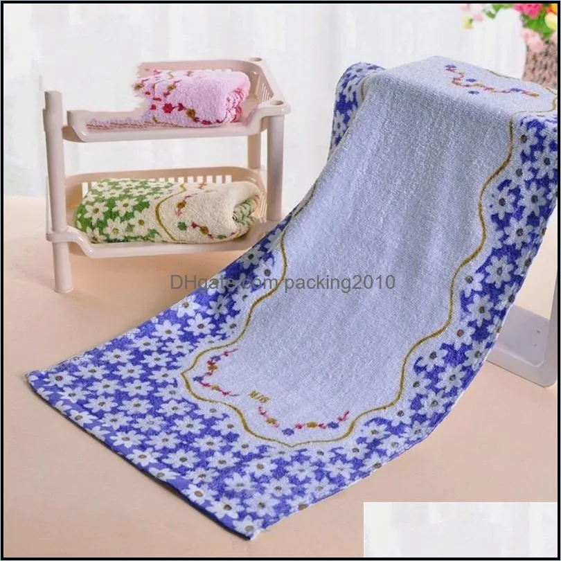 printing towel lucky flower simple facecloth home supplies breathable cotton fashion woman man washcloth gift 1 9xa k2