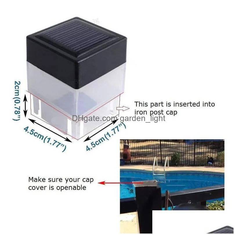 Outdoor Solar Post Cap Lights 2X2 LED Waterproof Fence Pillar Solar Wall Lamp For Wrought Iron Fencing Ideal For Front Yard And Backyard Lighting From Garden light 4.32 DHgate.Com