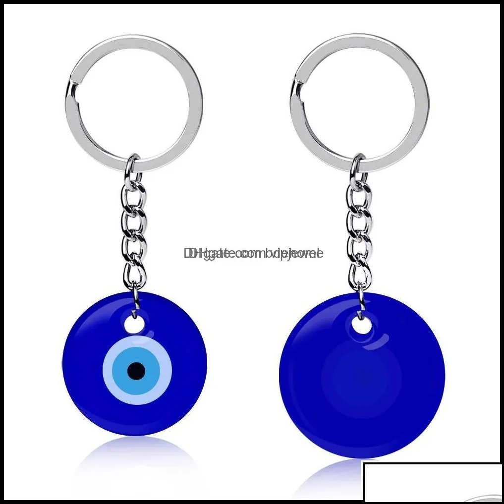 key rings jewelry turkish evil blue eye keychain car ring amet lucky charm hanging pendant jewerly drop delivery 2021 jjc5w