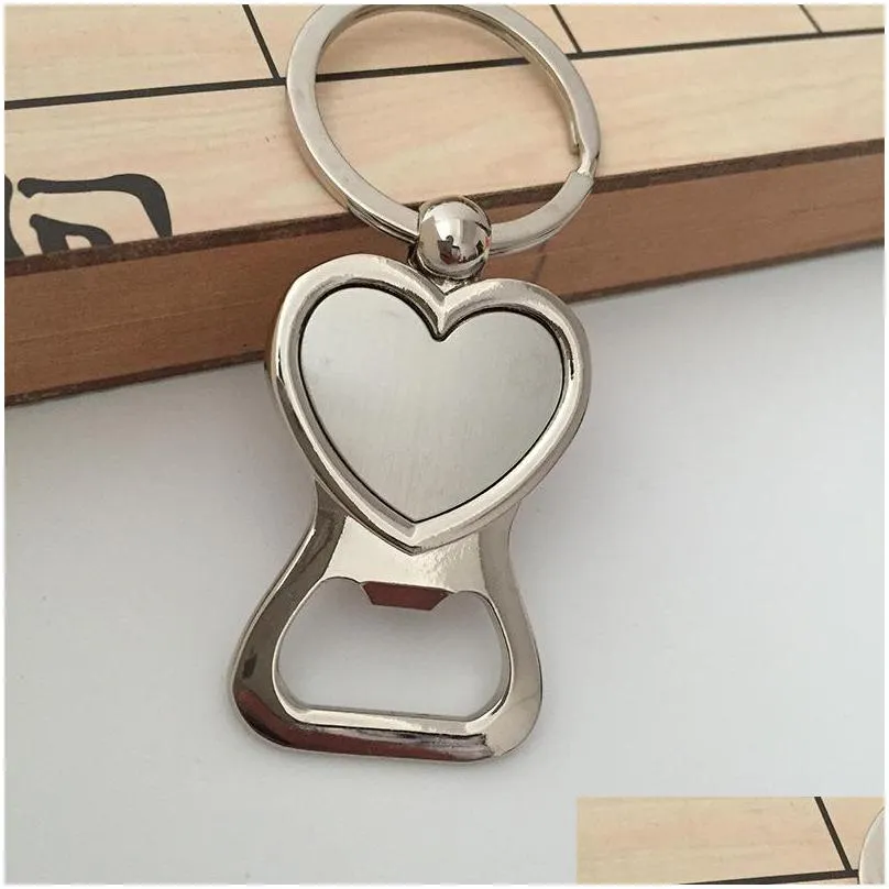 hooks rails 20 pcs blank keychain sublimation metal bottle opener key ring heat transfer keychain 121 d3