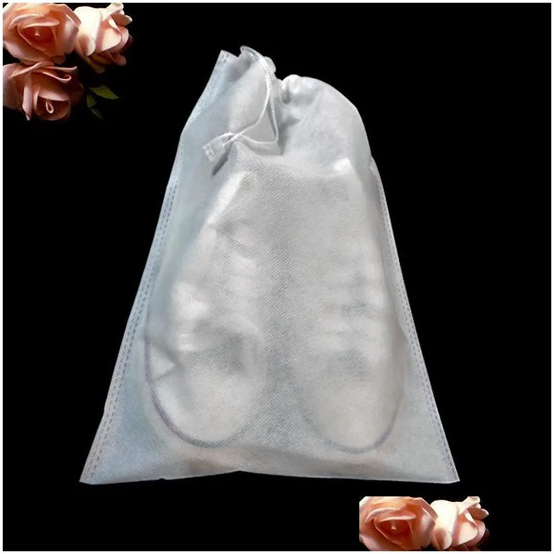 non woven bag drawstring bundle pocket sun shoes storage bags shoe cover packing dustproof sunscreen bag 558 h1