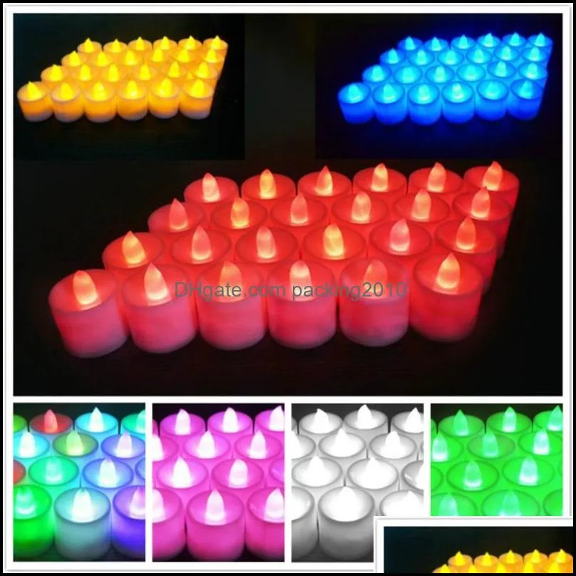 birthday wedding celebration electronic candle valentine day family led candles lamp seven colors 0 3rp j2