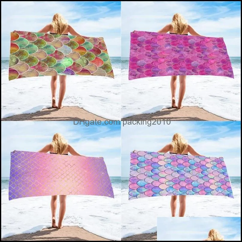 mermaid beach towel wearable changeable bath towels seaside take a holiday kerchief superfine fiber sandbeach skirt 803 b3