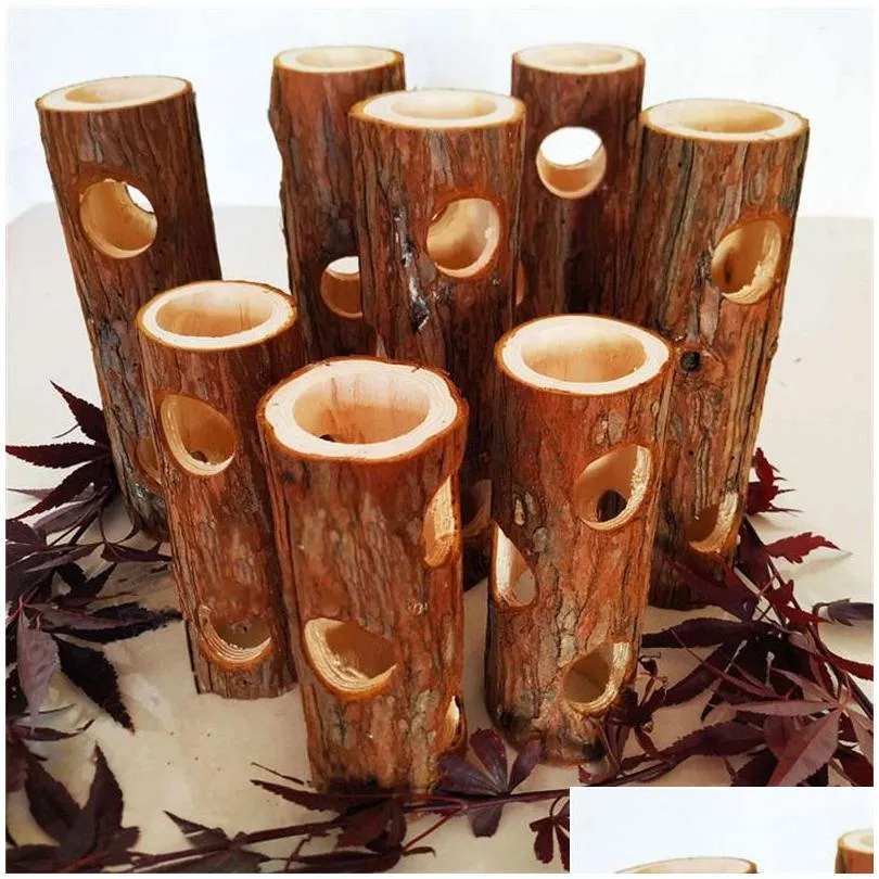 small animal supplies toy tree hole hamster rabbit guinea pig parrot molar cedar branch wooden pet toys natural wood 15cm 20cm long 20220528 t2