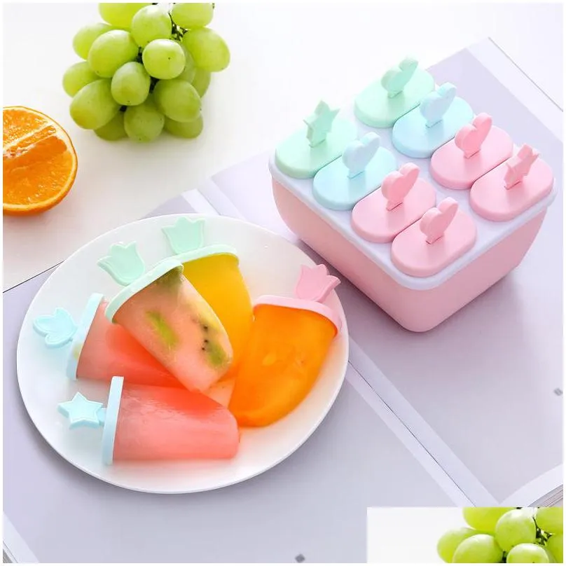 ice cube molds reusable popsicle maker diy ice cream tool kitchen 6/8 cell lolly mould tray bar tools 20220614 t2