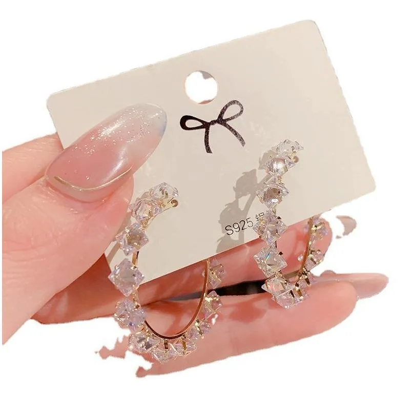 fashion korean oversized white pearl drop earrings for women bohemian golden round zircon wedding earring jewelry gift 1202 e3