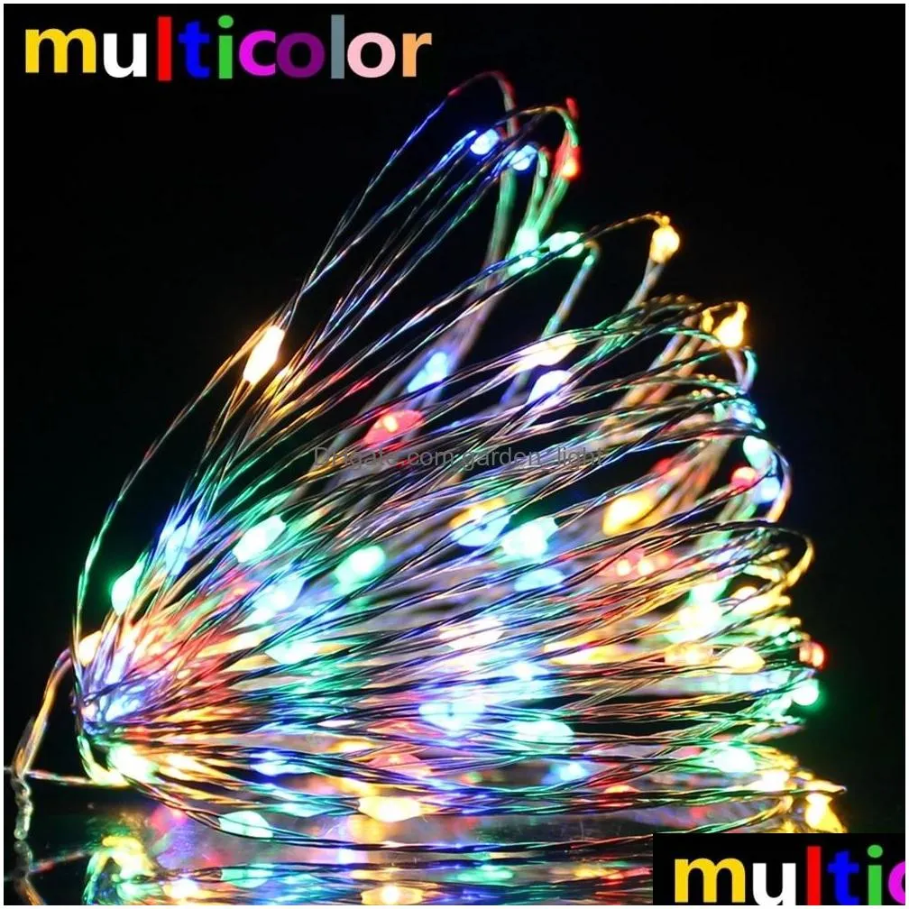 1m 2m led string lights flashing copper wire fairy light night lamps for christmas garland room bedroom indoor wedding decoration lamp