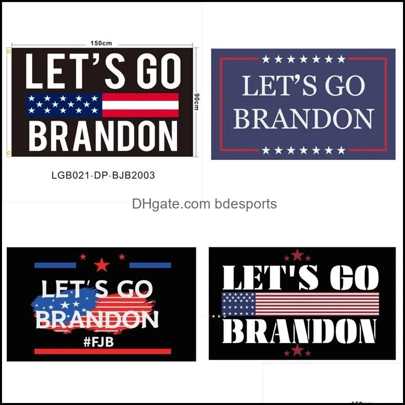  lets go brandon trump election flag double sided presidential flag 150x90cm wholesale gift 5206 q2