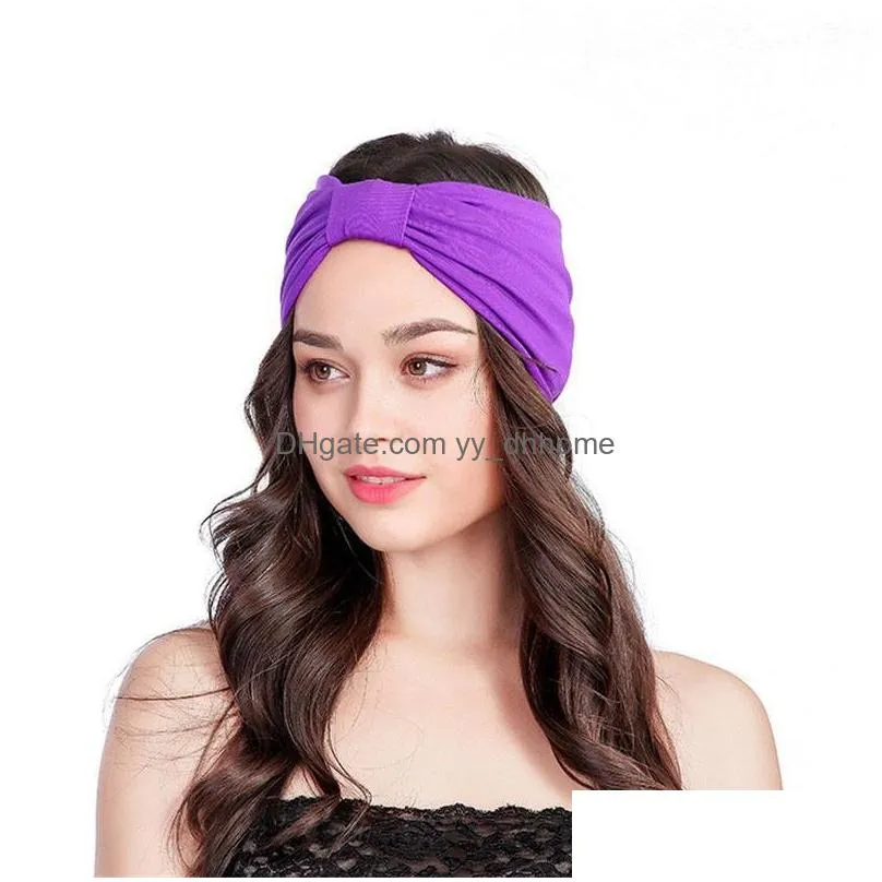 women headpiece stretch 2020 turban hair accessories headwear yoga run bandage hair bands headbands wide headwrap