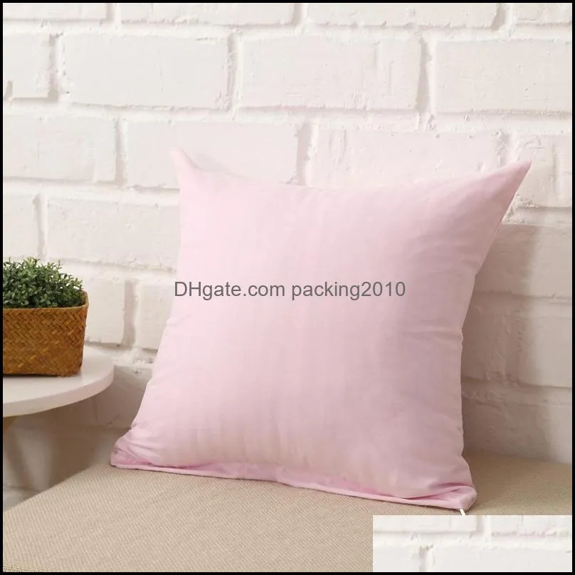  pillowcase pure color polyester white pillow cover cushion cover decor pillow case blank christmas decor gift 45 x 45cm 324 s2