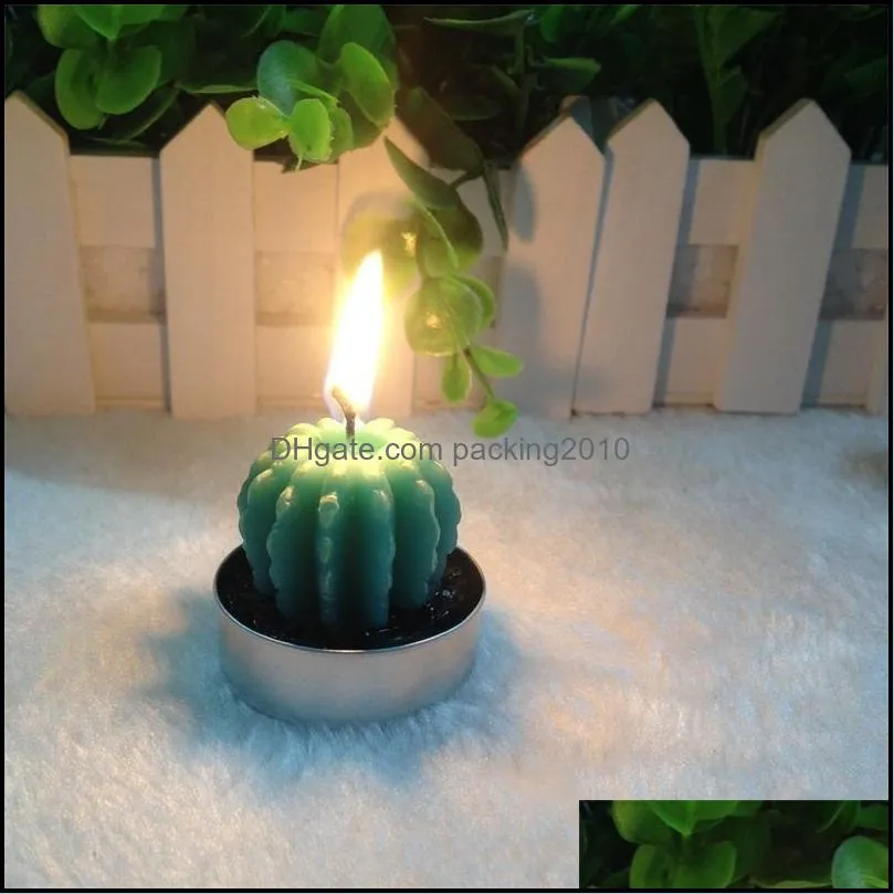 fashion succulent plants flameless candle potted plant artificial cactus candle scented christmas decorations party supplies 1 3yh