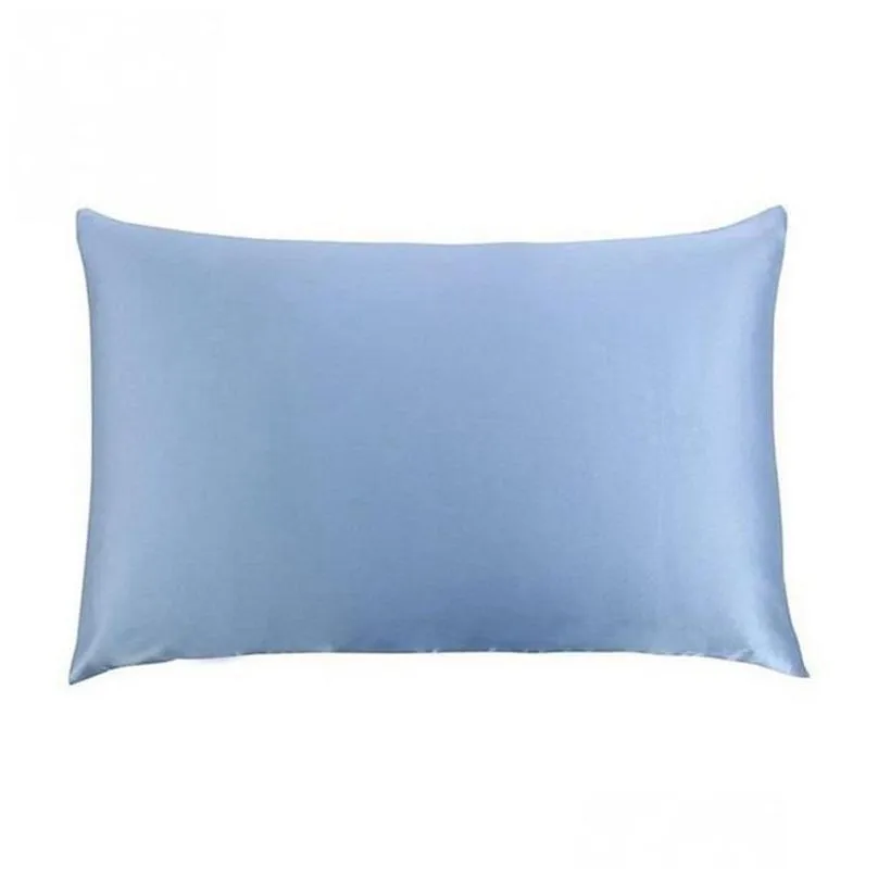 imitation silk pillowcase top quality pillow case cover ice silks 20x29 inch pillows cases 1898 v2