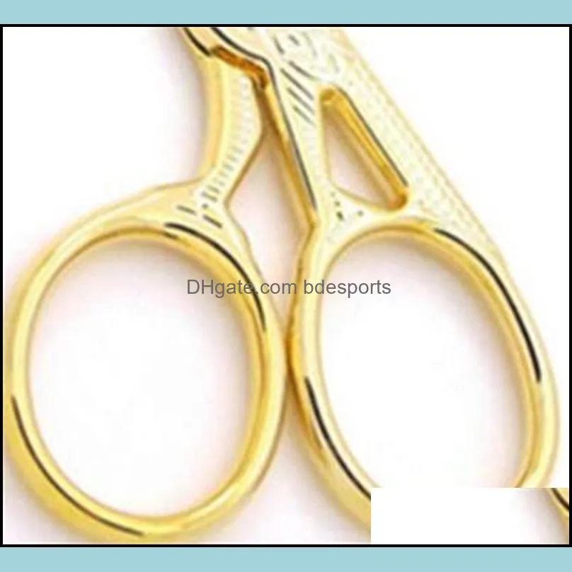 factory stainless goldplated crane scissors cross stitch embroidery thread cutter variety nose hair beauty scissors household shar 5