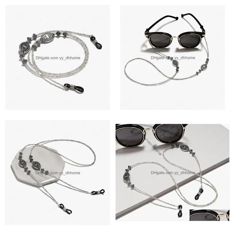 ethnic style silver bead candy lanyard hold straps glasses chain fashion women sunglasses accessories cords ethnic style