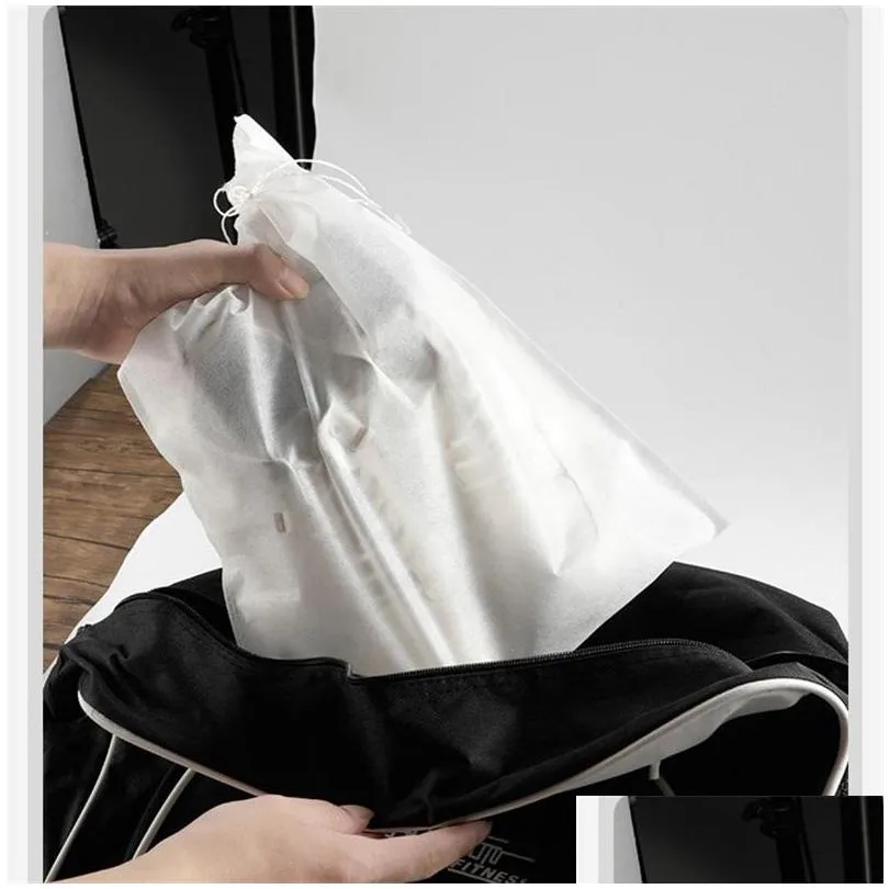 non woven bag drawstring bundle pocket sun shoes storage bags shoe cover packing dustproof sunscreen bag 558 h1