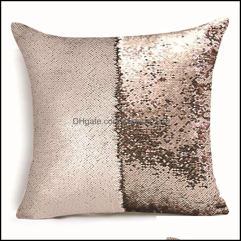 diy magic sequins pillow case mermaid sequin cushioncover automobile pillows discoloration selling with different styles 8 5py j1