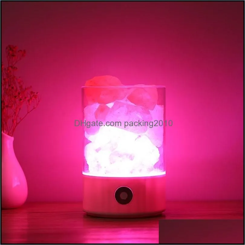 useful usb charging nightlight help sleep himalaya salt lamps plastic seven colors lights increase negative ion lamp 30yx ii
